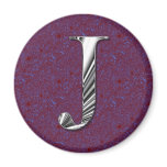 Letter J Monogram magnets