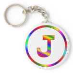 Letter J Rainbow keychains