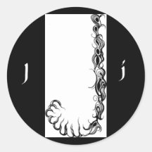 LETTER J ROUND STICKERS
