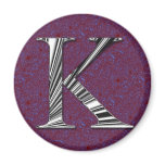 Letter K Monogram magnets