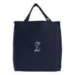 Letter L Fancy Monogram Embroidered Bag embroidered bags