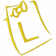 Letter L Note Monogram Embroidered Shirt
