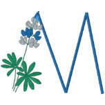Letter M Flower Monogram Embroidered Shirt embroidered shirts