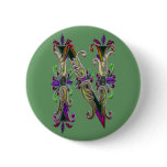 Letter N Pictorial Alphabet Flat buttons