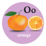 Letter O orange Stickers