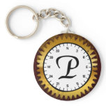 Letter P Clockwork Keychain