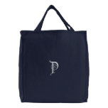 Letter P Fancy Monogram Embroidered Shirt embroidered bags