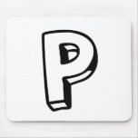 Letter P mousepads