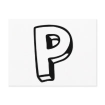 Letter P Postcards