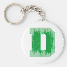 LETTER PRIDE D GREEN VINTAGE.png Keychain