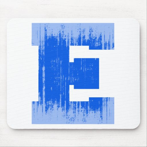 LETTER PRIDE E BLUE VINTAGE.png Mousepad