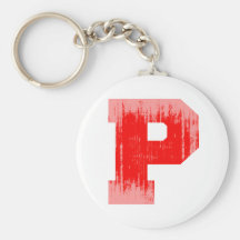 LETTER PRIDE P RED VINTAGE.png Keychains
