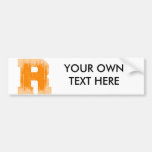 LETTER PRIDE R ORANGE VINTAGE.png Bumper Sticker