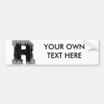 LETTER PRIDE R VINTAGE.png Bumper Sticker