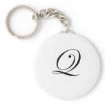 Letter Q Monogram Keychain