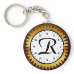 Letter R Clockwork Keychain