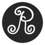 LETTER R WHIMSICAL STICKER