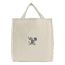 Letter S Monogram Embroidered Bag