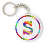 Letter S Rainbow keychains
