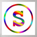 Letter S Rainbow posters