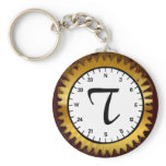 Letter T Clockwork Keychain