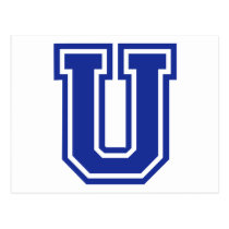 Letter U postcards