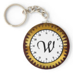 Letter W Clockwork Keychain