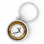 Letter X Premium Clockwork Keychain