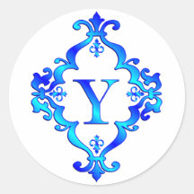 Letter Y Blue Sticker