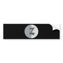 Letter Z Bumper Stickers