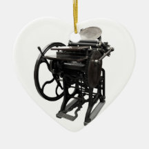 letterpress 1888 heart ornament