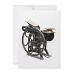 letterpress machine invitation