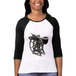 letterpress machine ladies raglan sleeve t-shirt