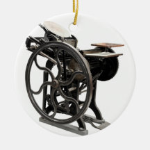 letterpress machine round ornament