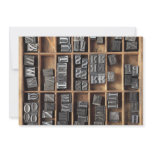 letterpress metal type invitation