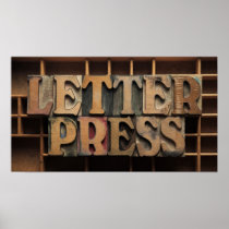 letterpress word poster