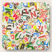 Letters Drink Coasters