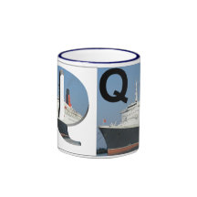 Letters - Q - QE2 (Queen Elizabeth 2) Mugs