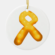 Leukaemia Awareness Candle Ribbon Christmas Tree Ornament