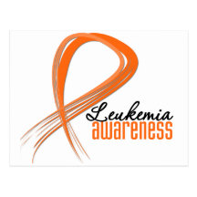 Leukaemia Awareness Grunge Ribbon Postcards
