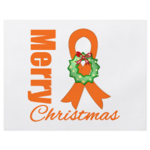 Leukaemia Awareness Merry Christmas Ribbon Personalized Flyer