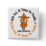 Leukaemia Awareness WITH GOD CROSS buttons