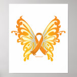 Leukaemia Butterfly & Ribbon posters