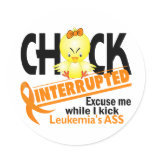 Leukaemia Chick Interrupted 2 stickers