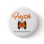 Leukaemia Faith Butterfly Ribbon buttons