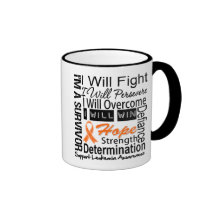 Leukaemia Fight Persevere Overcome Win Mugs