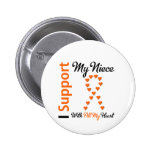 Leukaemia I Support My Niece Pinback Button