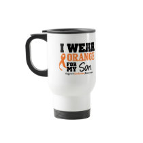 Leukaemia I Wear Orange For My Son Coffee Mug