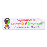 Leukaemia & Lymphoma Awareness Month Bumper Sticke bumper stickers