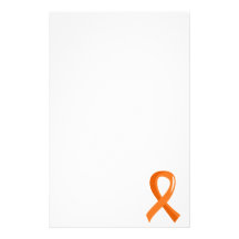 Leukaemia Orange Ribbon 3 Custom Stationery